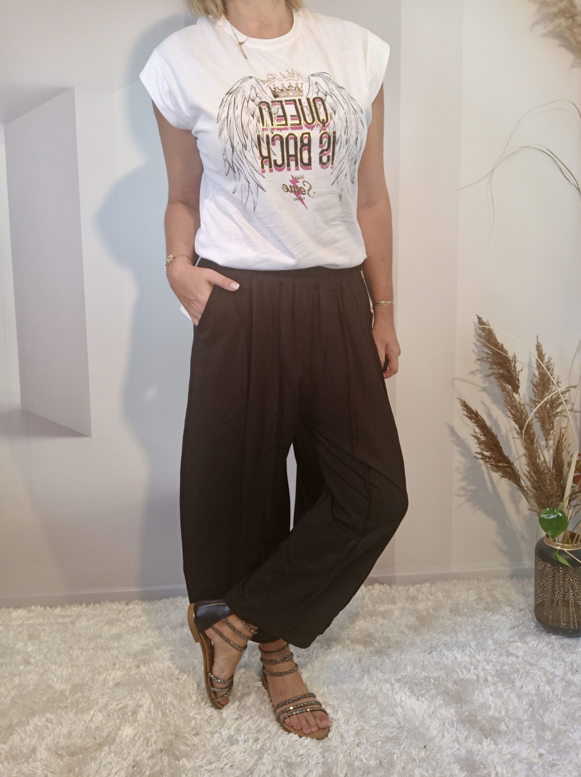 Pantalon Large Noir – Image 5