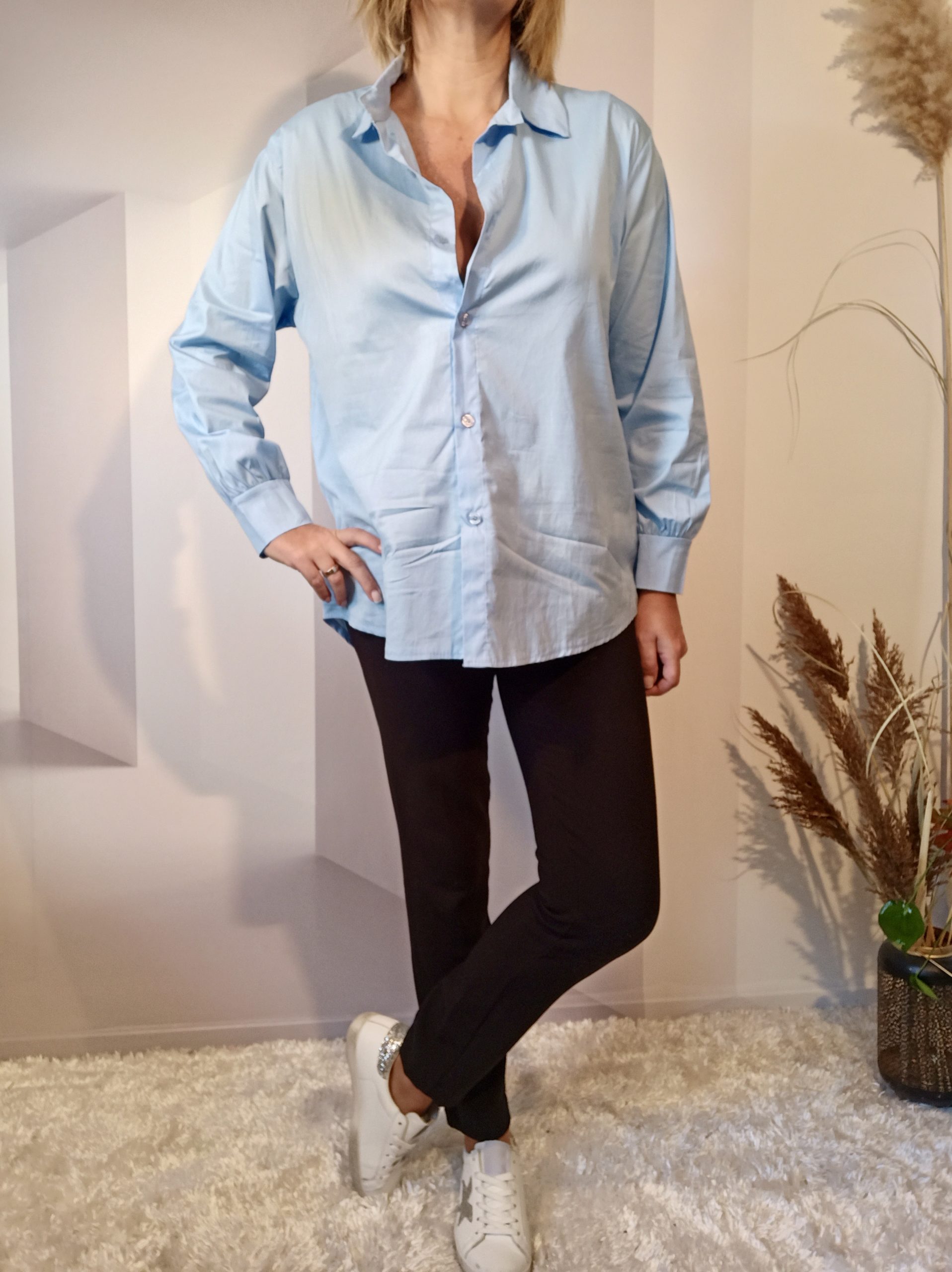 Chemise Classique Bleu – Image 2