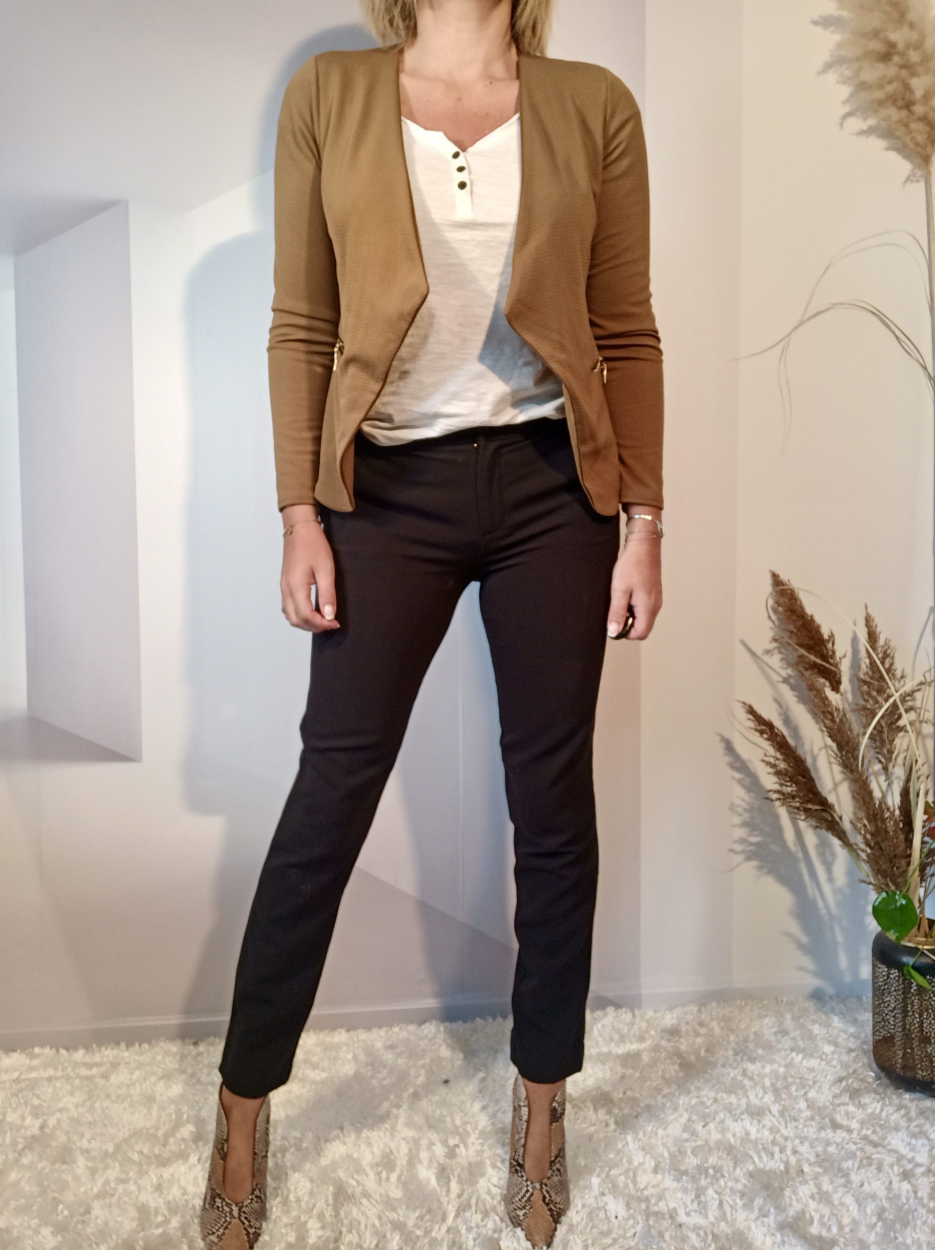 Blazer Gaufré Camel