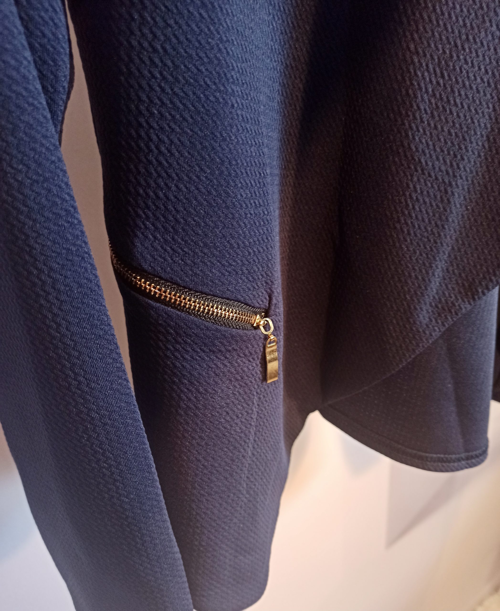 Blazer Gaufré Bleu Marine – Image 5