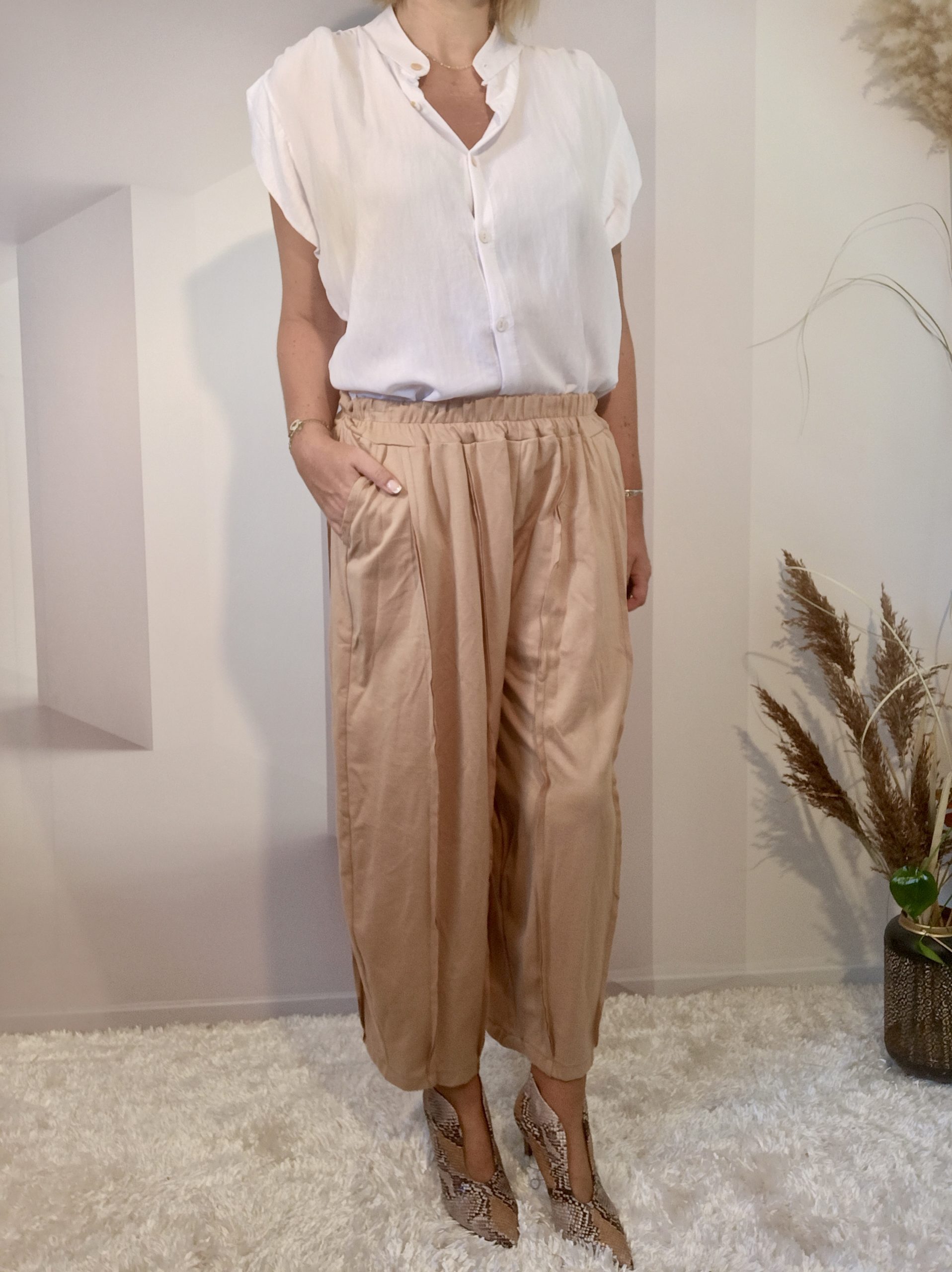 Pantalon Large Ocre – Image 5
