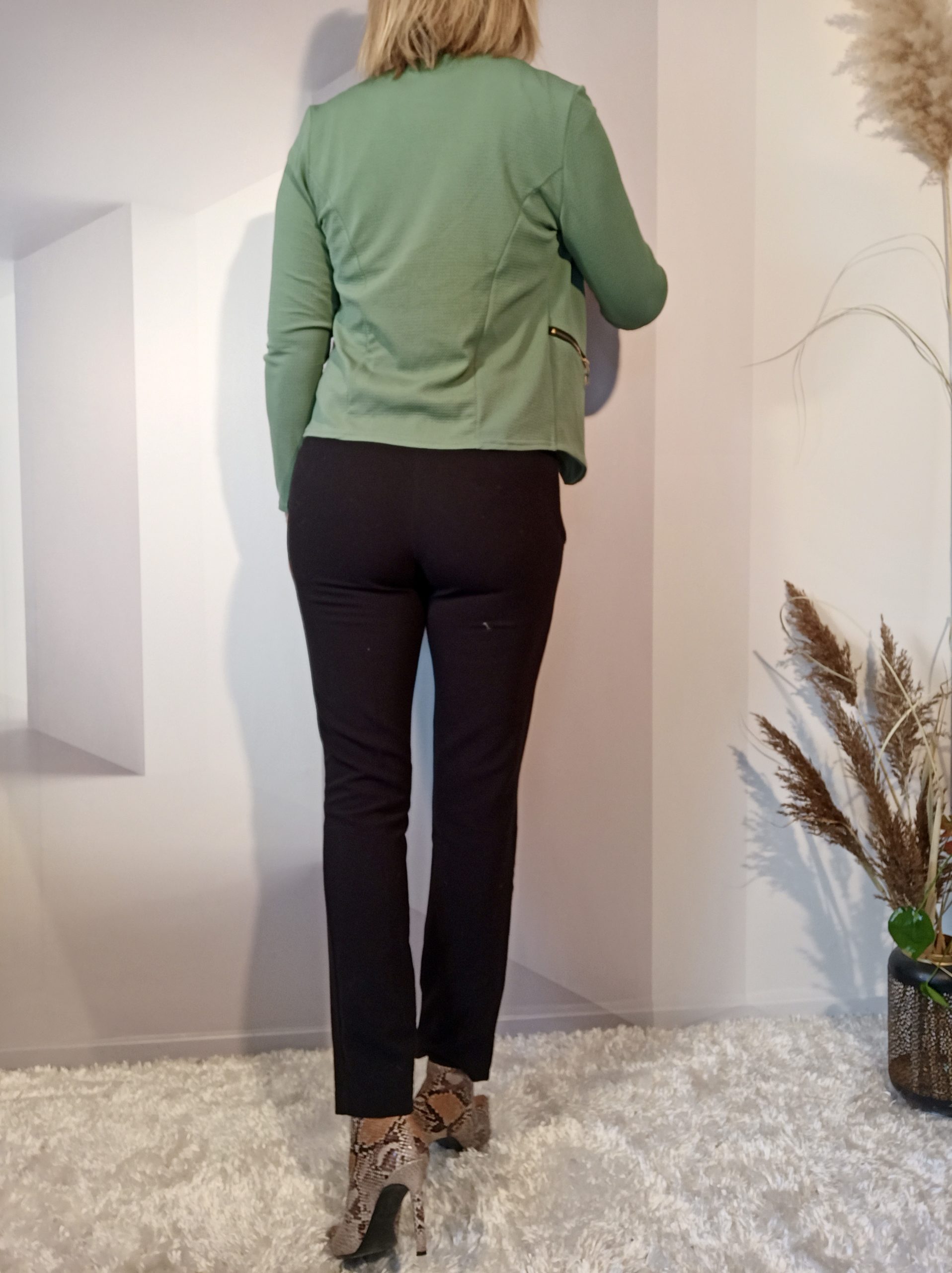 Blazer Gaufré Vert d'eau – Image 4