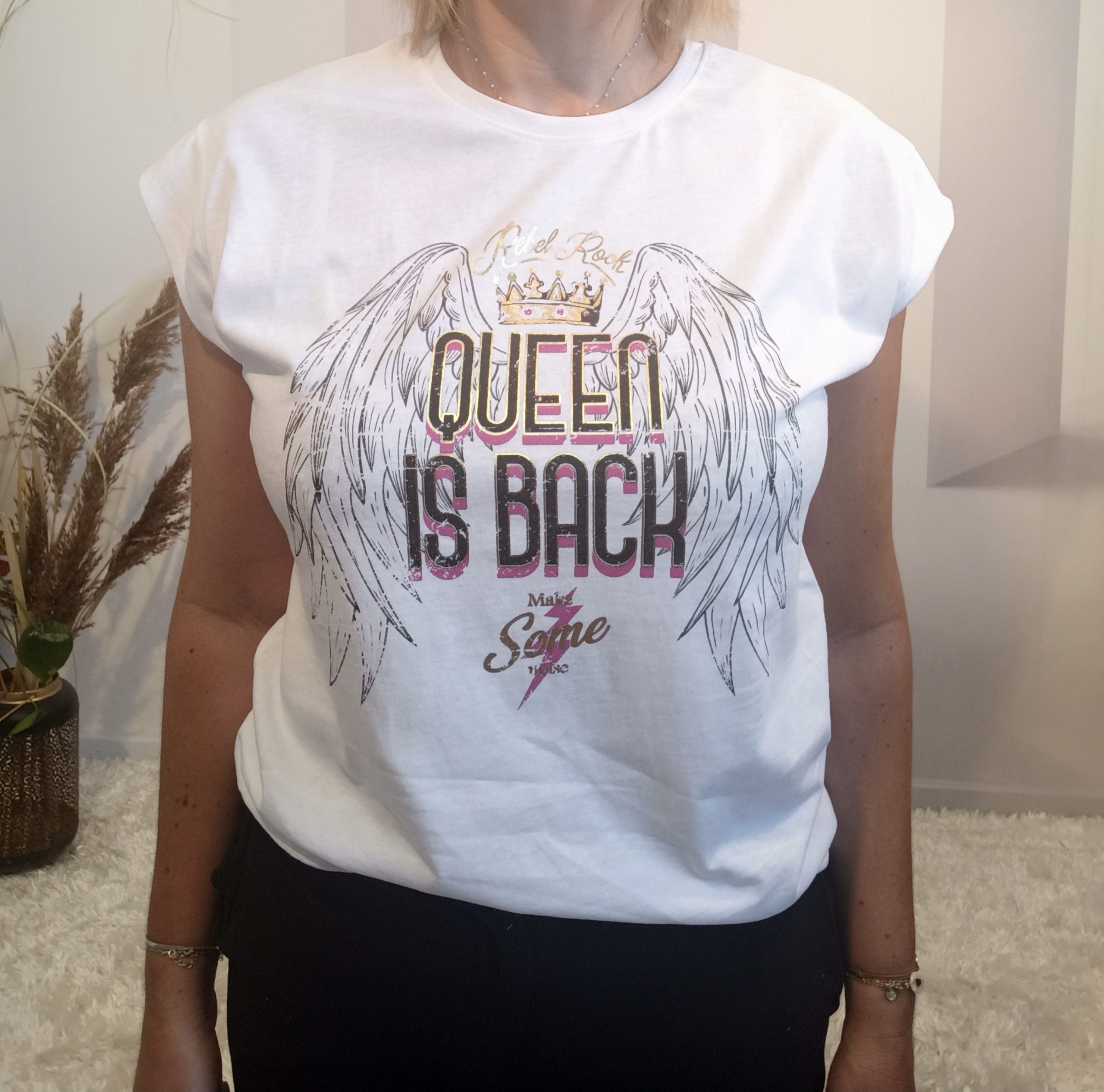 Tshirt Queen Blanc – Image 3